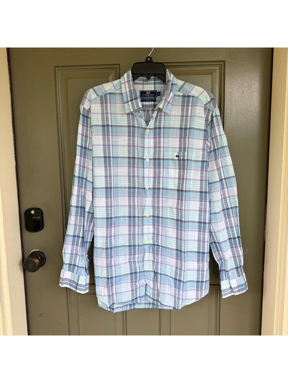 Vineyard Vines Tucker Button Down Plaid Shirt Men's Large
